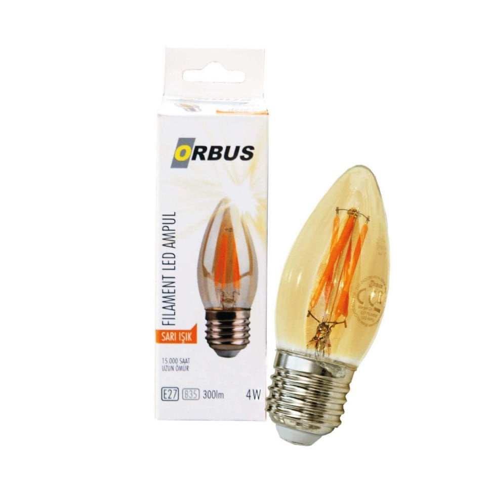 Orbus B35 Ampul 4W AMBER E27 300Lm