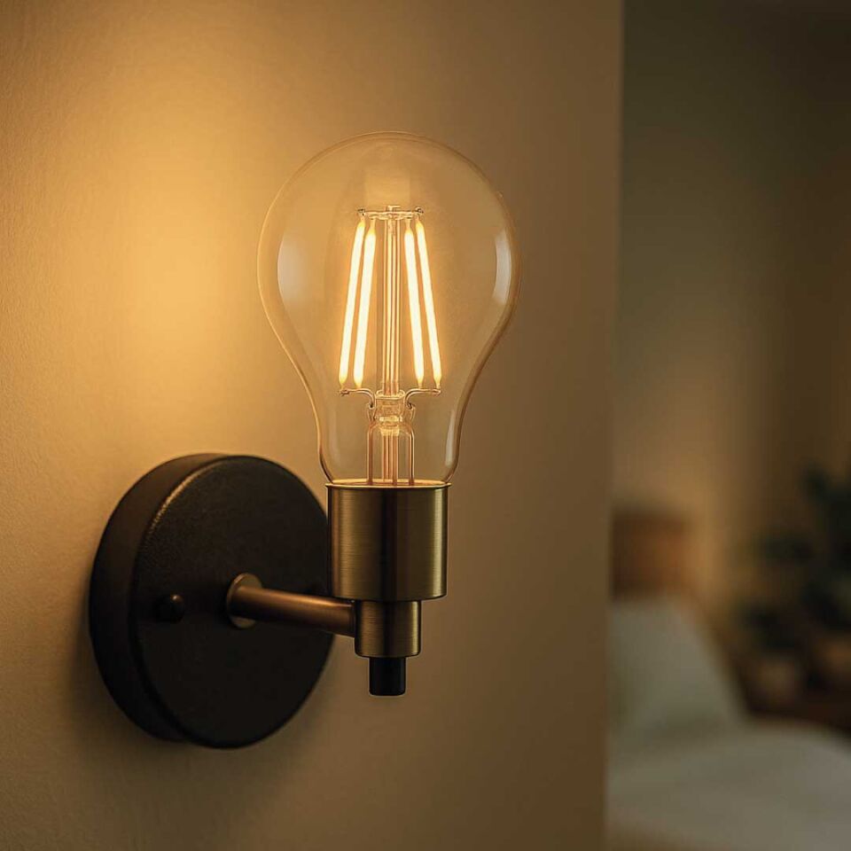 ORBUS F60 4.8W E27 Clear Filament Ampul - 2700K Sarı Işık, 600 Lümen