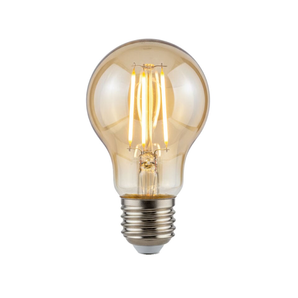 Orbus A60 LED Filament Ampul 4.8W Amber Cam 2700K Sarı Işık 540 Lümen