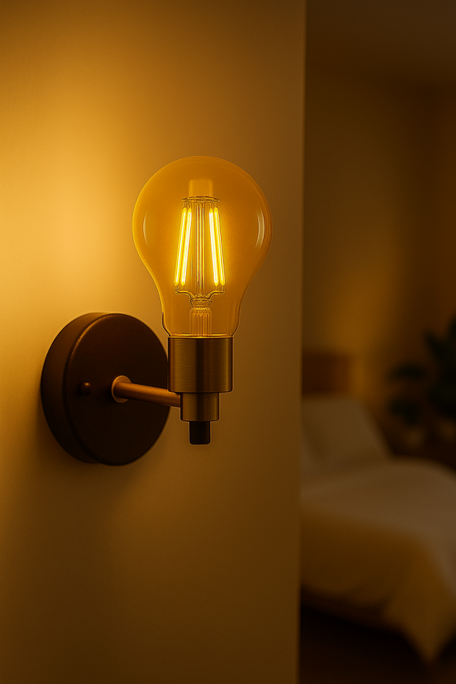 Orbus A60 LED Filament Ampul 4.8W Amber Cam 2700K Sarı Işık 540 Lümen