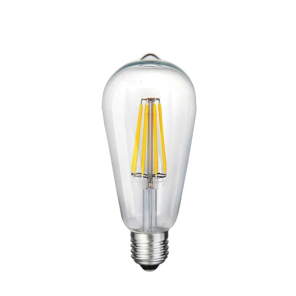 Orbus STC 6W Clear LED Filament Ampul E27 | 2700K Sıcak Işık | 600 Lümen | Dekoratif Tasarım