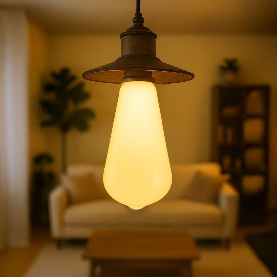 Orbus Milky ST6W LED Filament Ampul – Beyaz Cam, Sarı Işık, 6W 540 Lümen E27 Duy