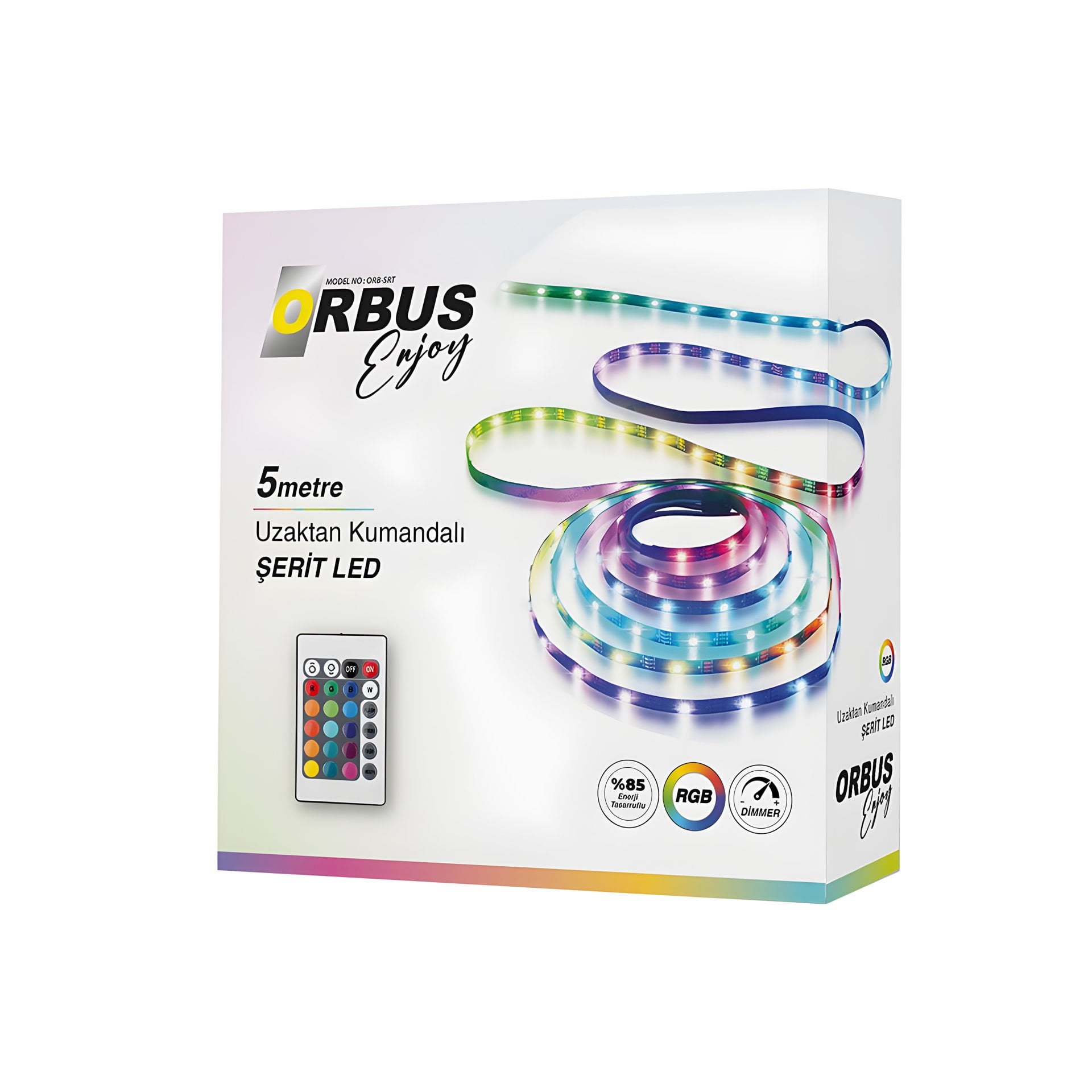 5 Metre RGB LED Şerit Işık | Uzaktan Kumandalı, Tak Çalıştır, Renk Ayarlı - Özel Ambalajlı