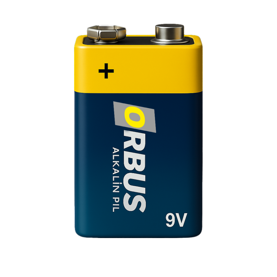 Orbus 9V 6F22 Alkalin Pil
