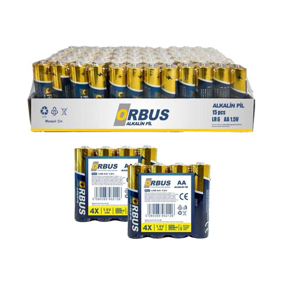 UZUN ÖMÜRLÜ EKONOMİK 60'LI ALKALİN KALEM PİL