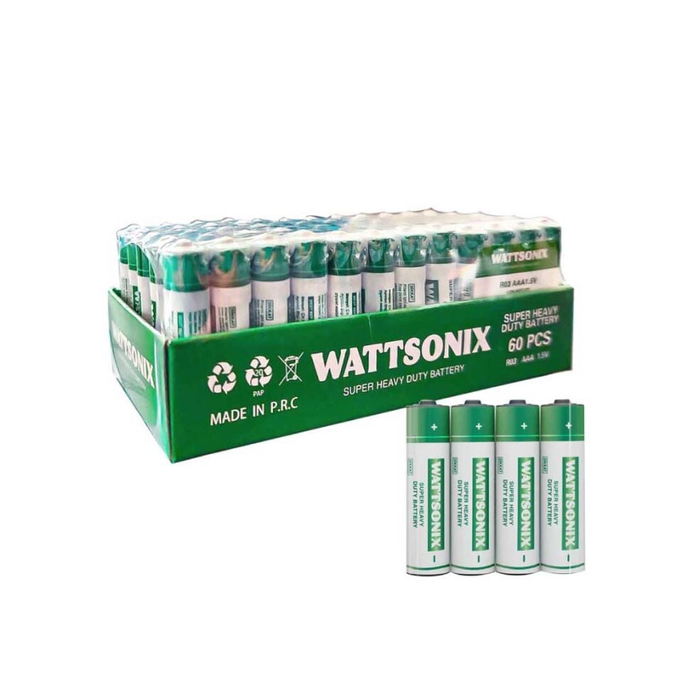 WATTSONIX  60'LI ÇİNKO KARBON İNCE PİL