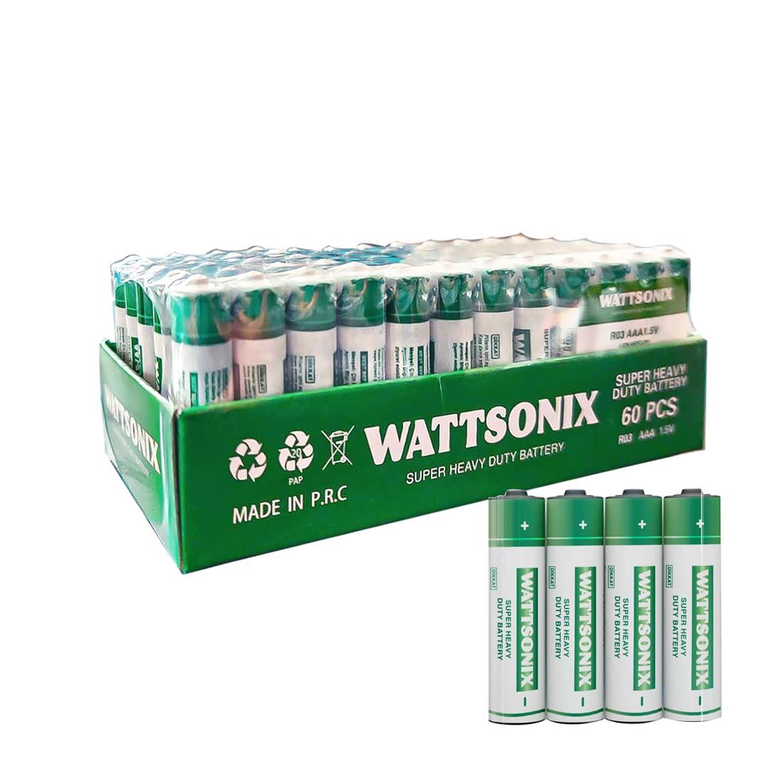 WATTSONIX  60'LI ÇİNKO KARBON İNCE PİL