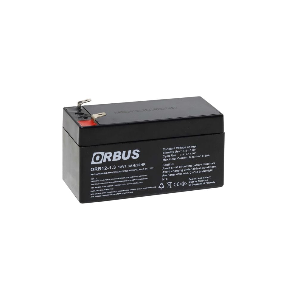 ORBUS / 12V 1.3 Ah Kuru Akü