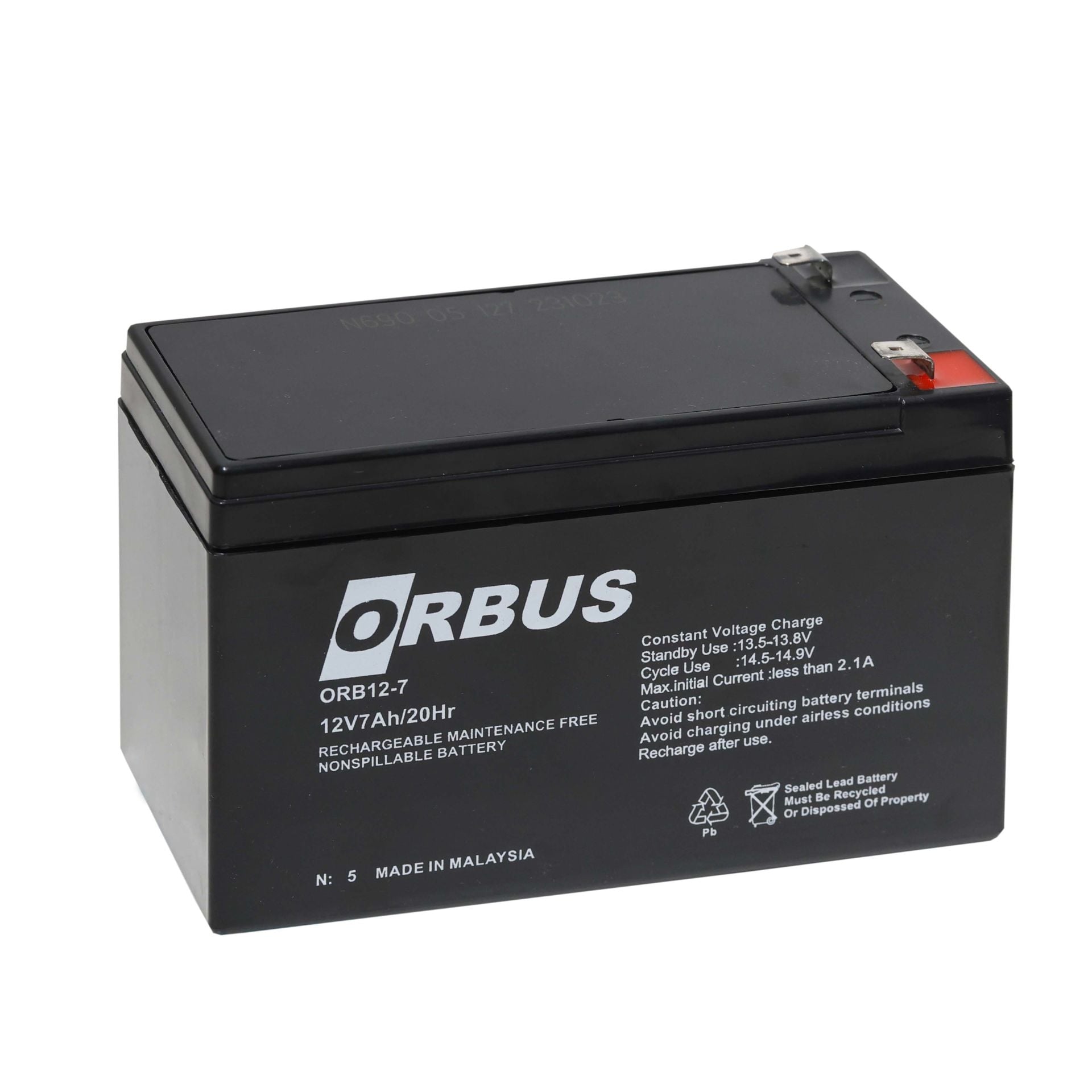 ORBUS / 12V 7 Ah Kuru Akü