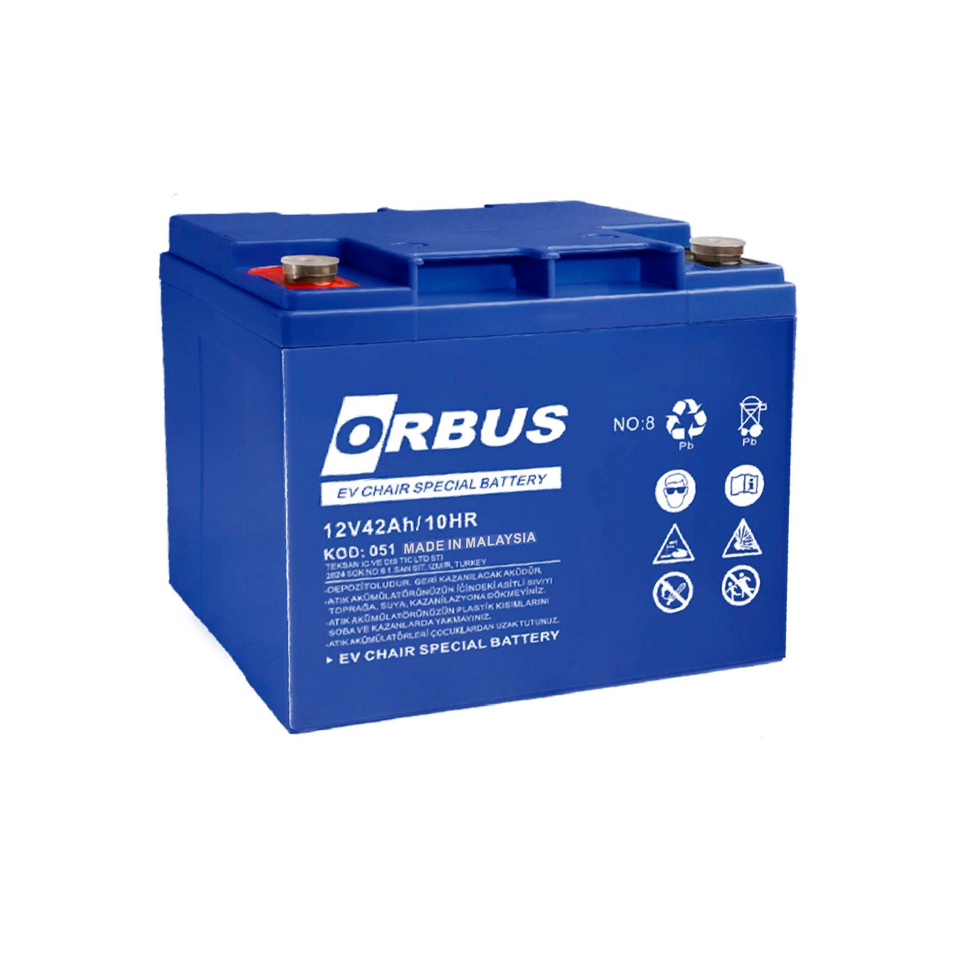 Orbus 12V 42 Ah Engelli Araç Aküsü