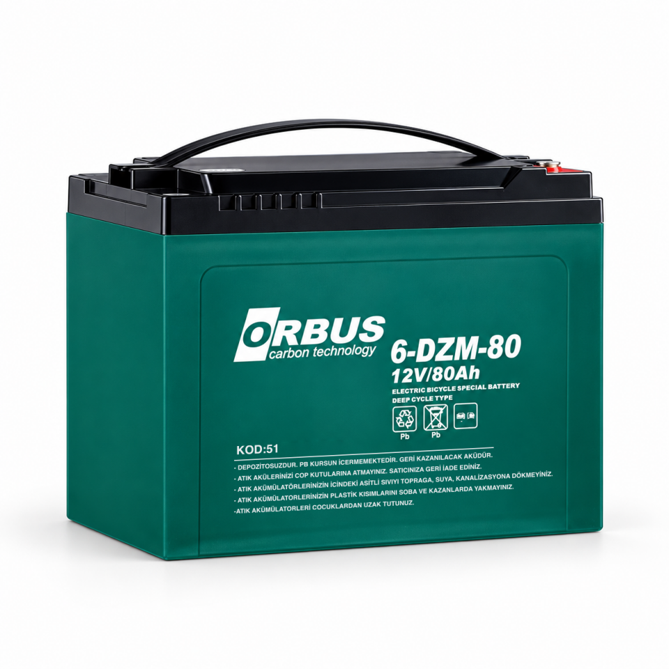 Orbus 12V 80 Ah Elektrikli Bisiklet Aküsü