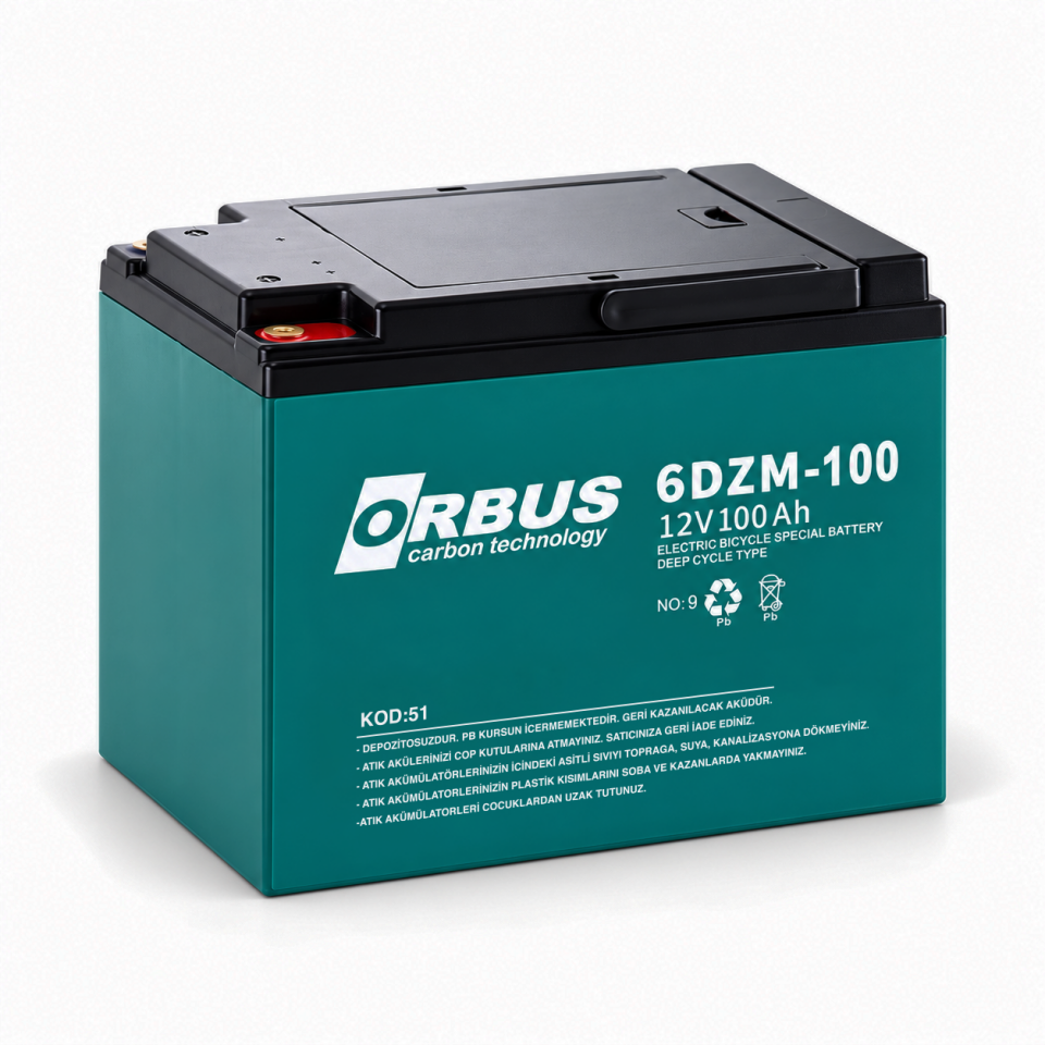 Orbus 12V 100 Ah Elektrikli Bisiklet Aküsü