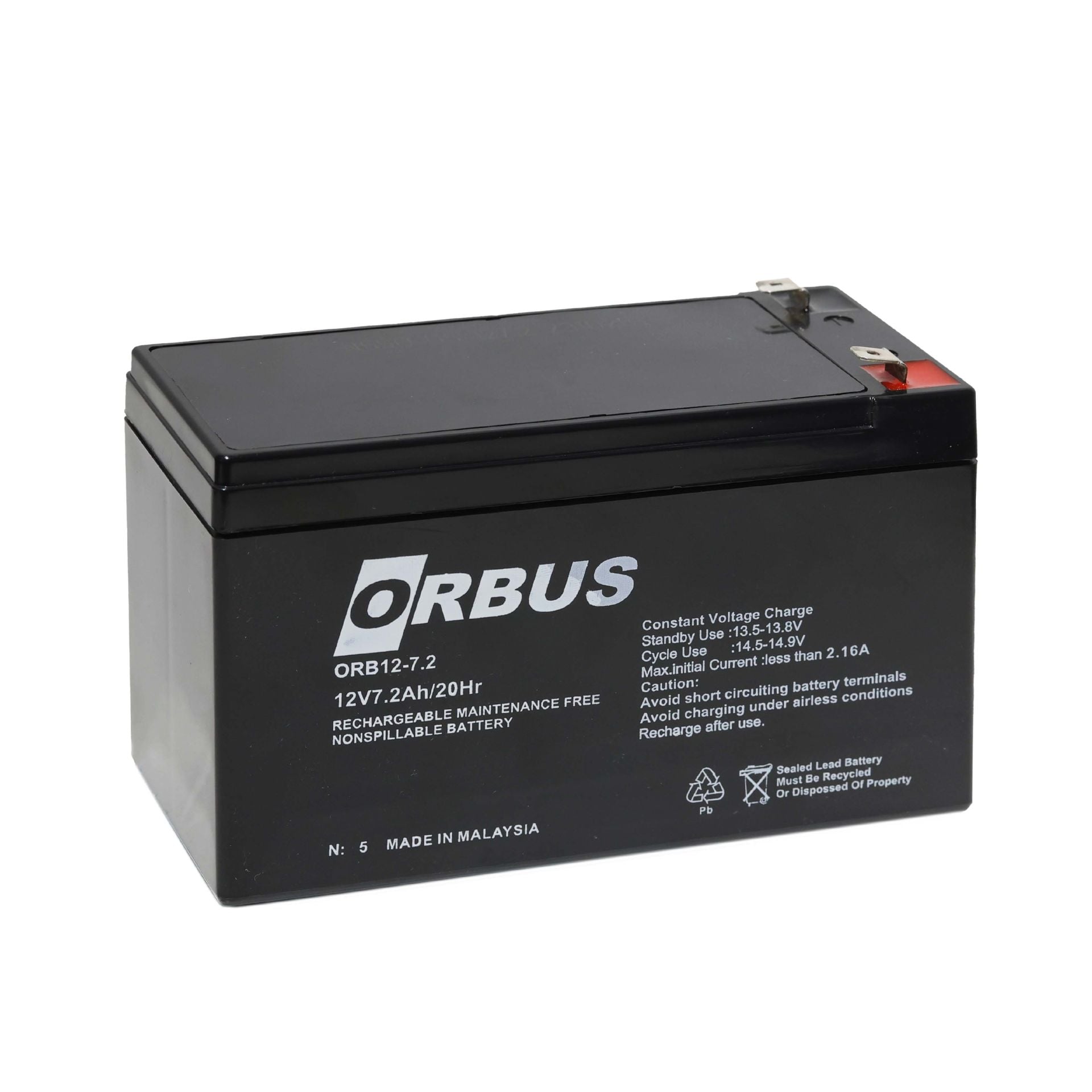 ORBUS / 12V 7.2 Ah Kuru Akü