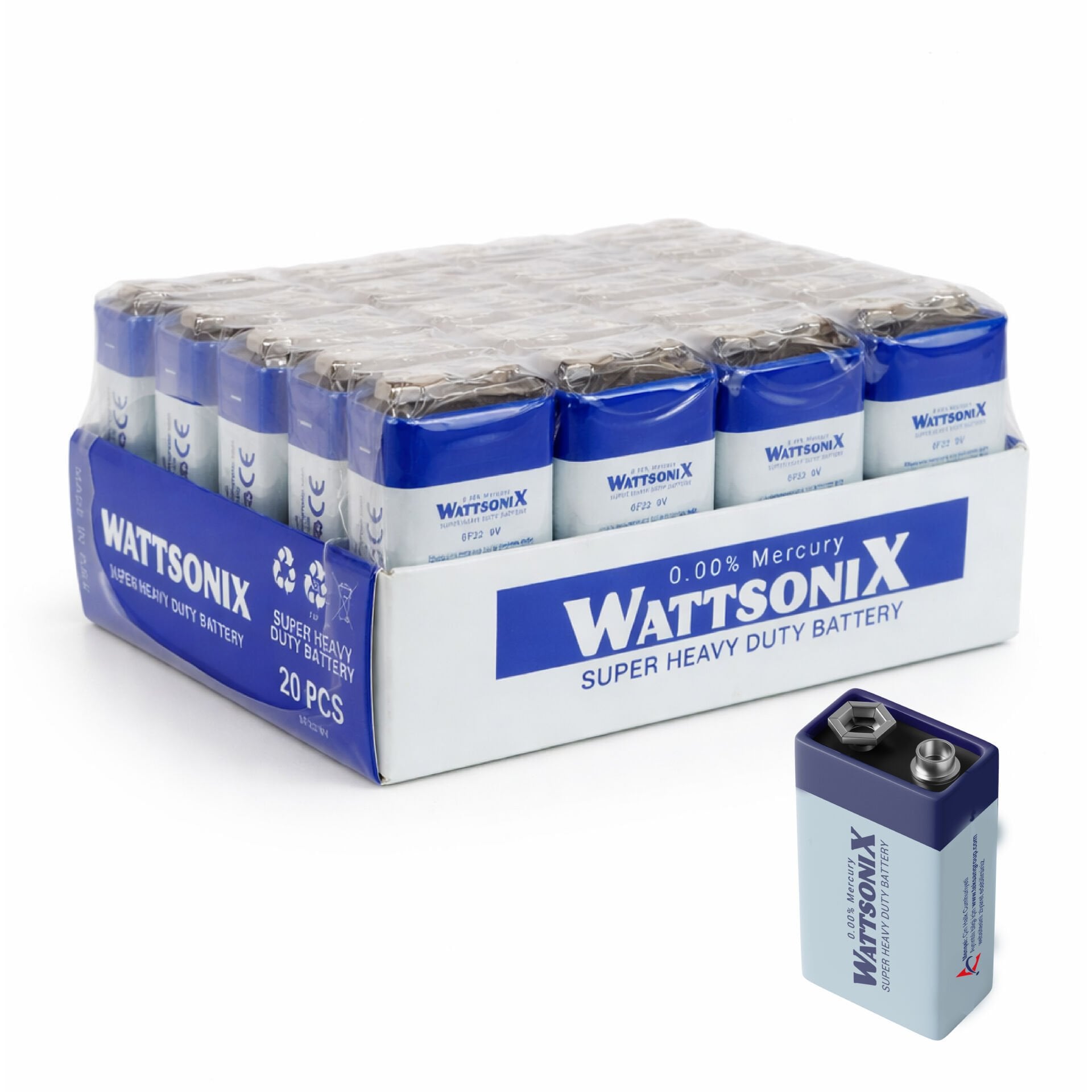 WATTSONIX ÇİNKO KARBON 9V PİL 20'Lİ