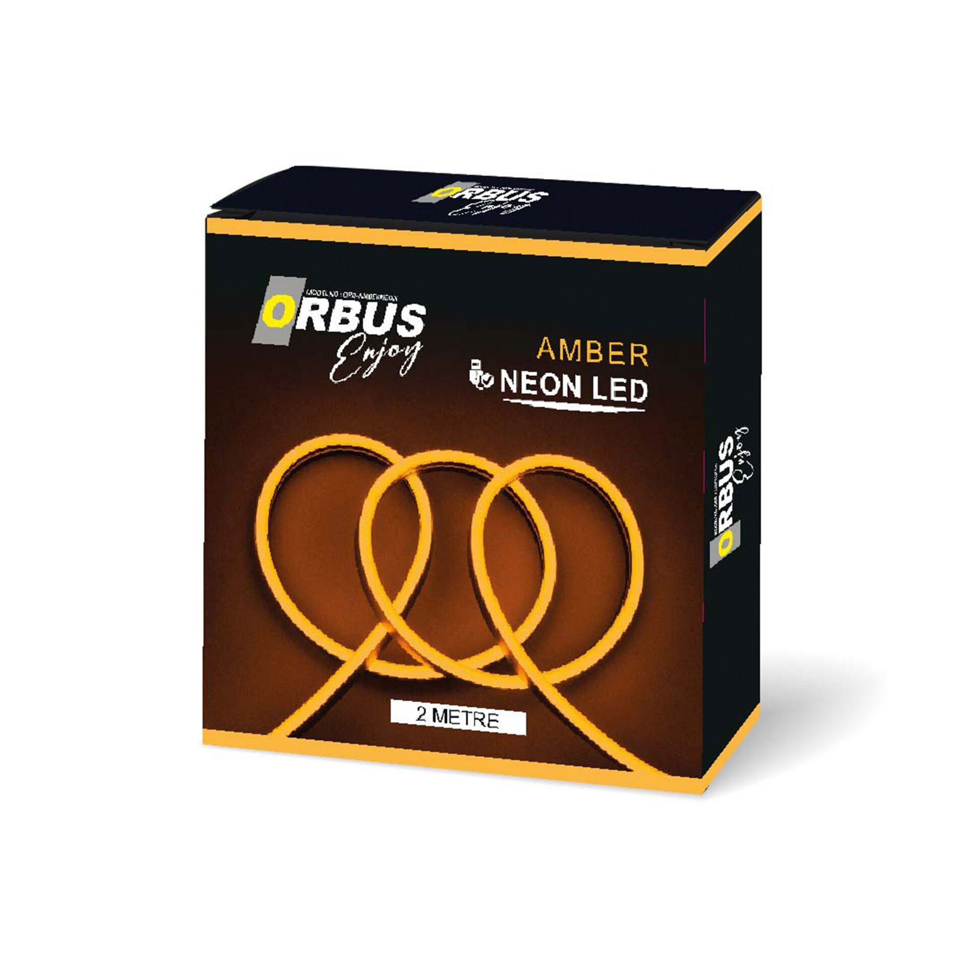 ORBUS Neon Şerit Led AMBER  2 Metre USB'li