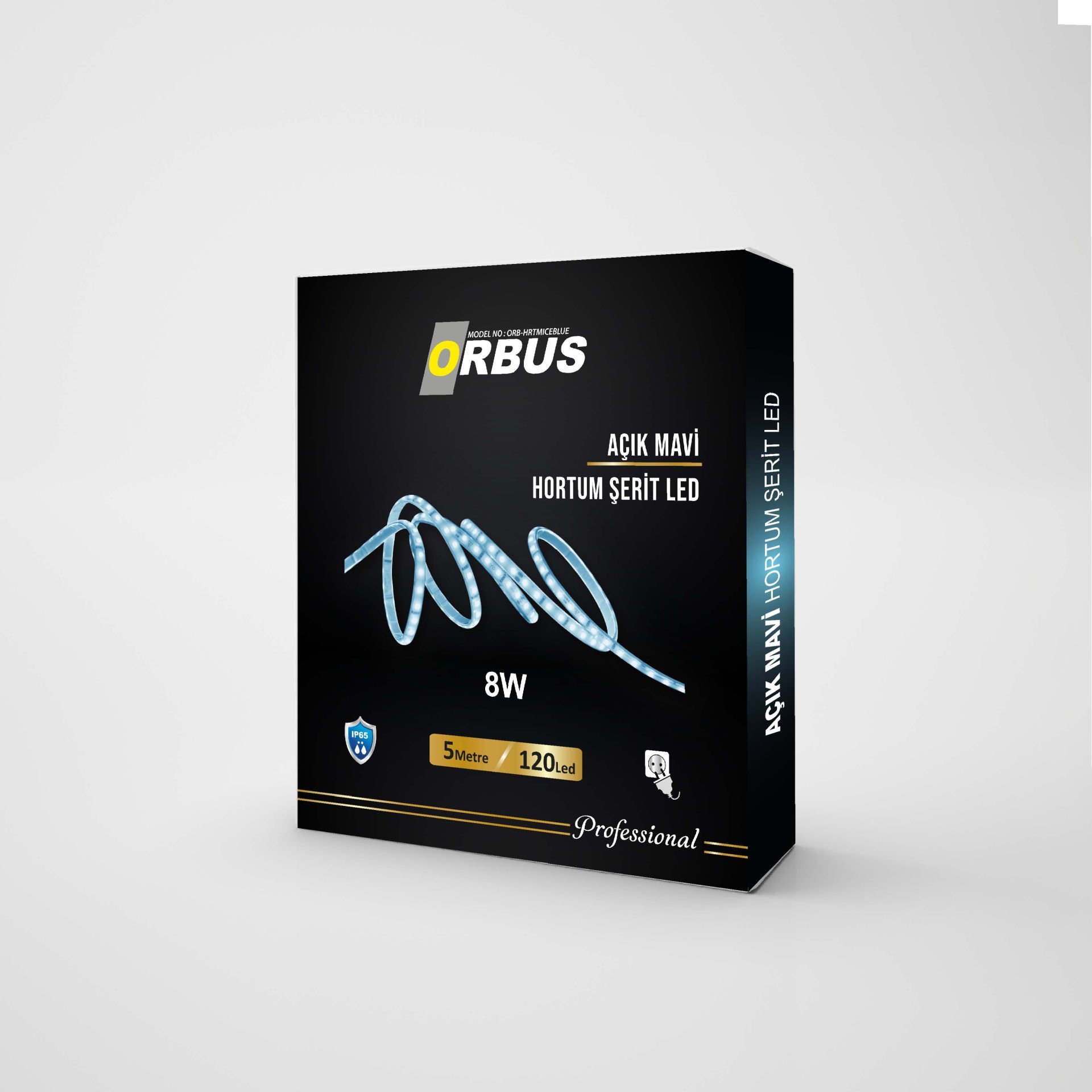 Orbus Iceblue Hortum Şerit LED 8W 800 Lümen - 5 Metre