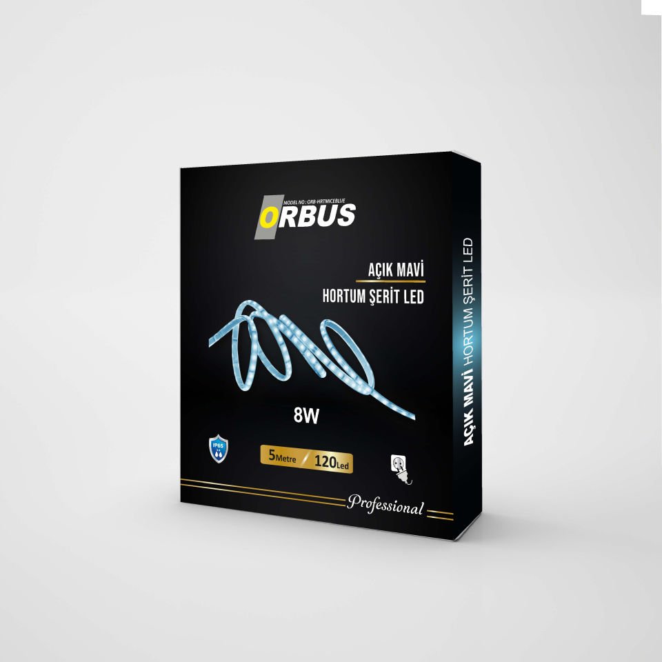 Orbus Iceblue Hortum Şerit LED 8W 800 Lümen - 5 Metre