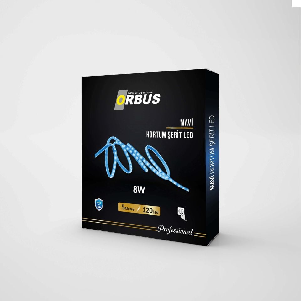 Orbus Mavi Hortum Şerit LED 8W 800 Lümen - 5 Metre