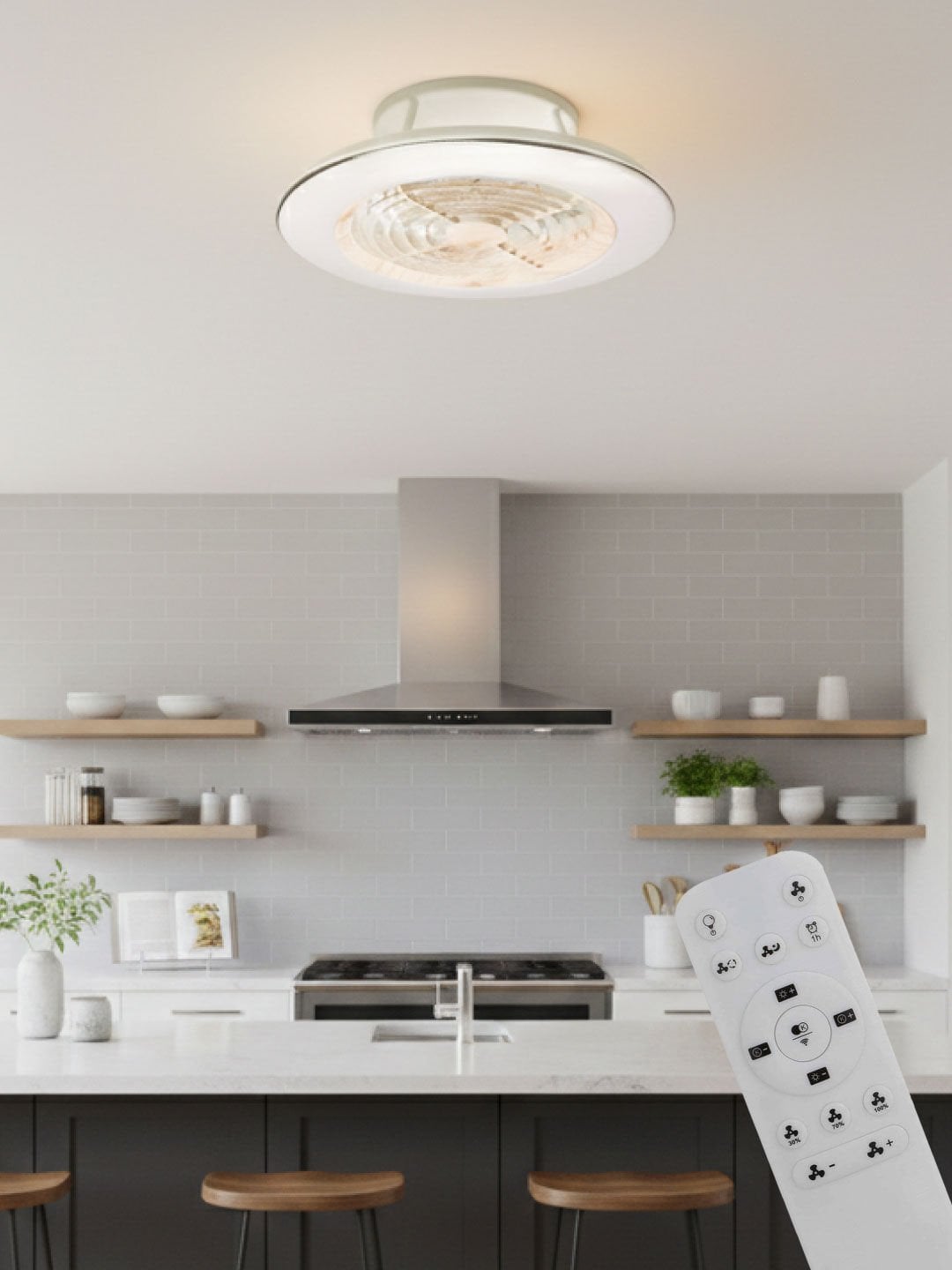 Uzaktan Kumandalı Tavan Vantilatörü 3000K - 6500K Işık ve Ayarlanabilir Fan Seviyeli VL1