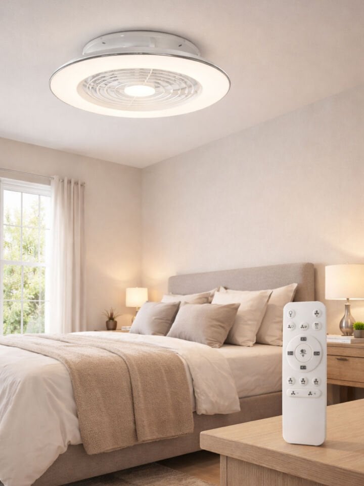 Uzaktan Kumandalı Tavan Vantilatörü 3000K - 6500K Işık ve Ayarlanabilir Fan Seviyeli VL2