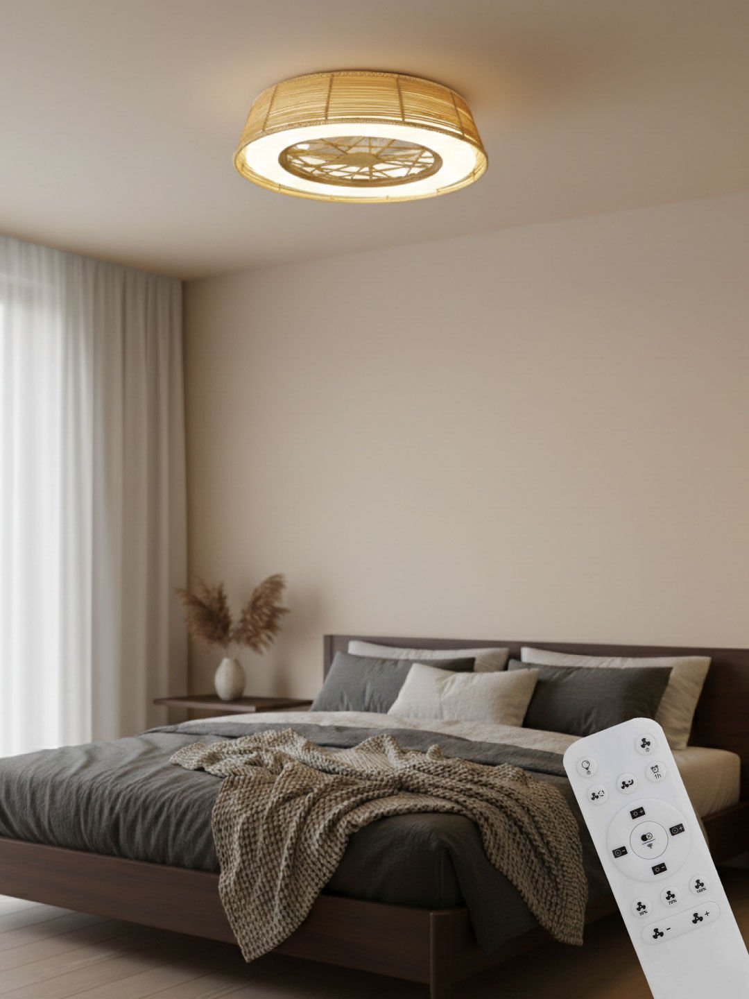 Orbus VL4 Uzaktan Kumandalı LED Tavan Vantilatörü - Ayarlanabilir Işık