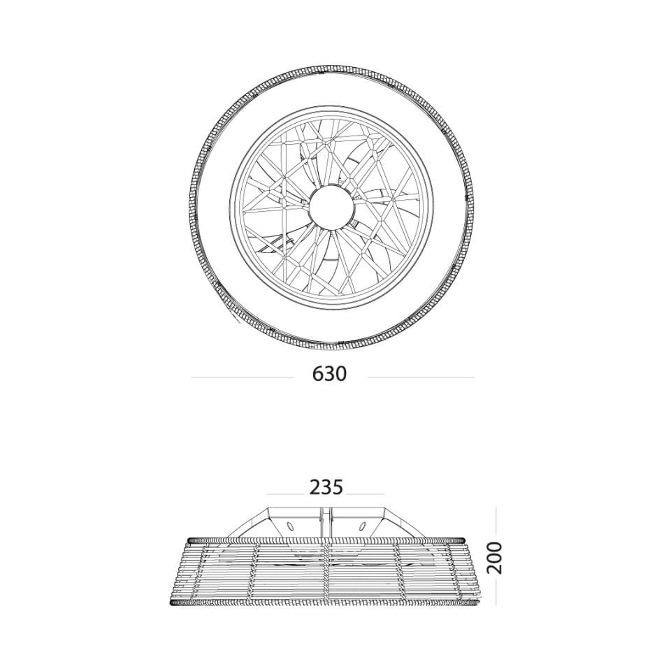 Orbus VL4 Uzaktan Kumandalı LED Tavan Vantilatörü - Ayarlanabilir Işık