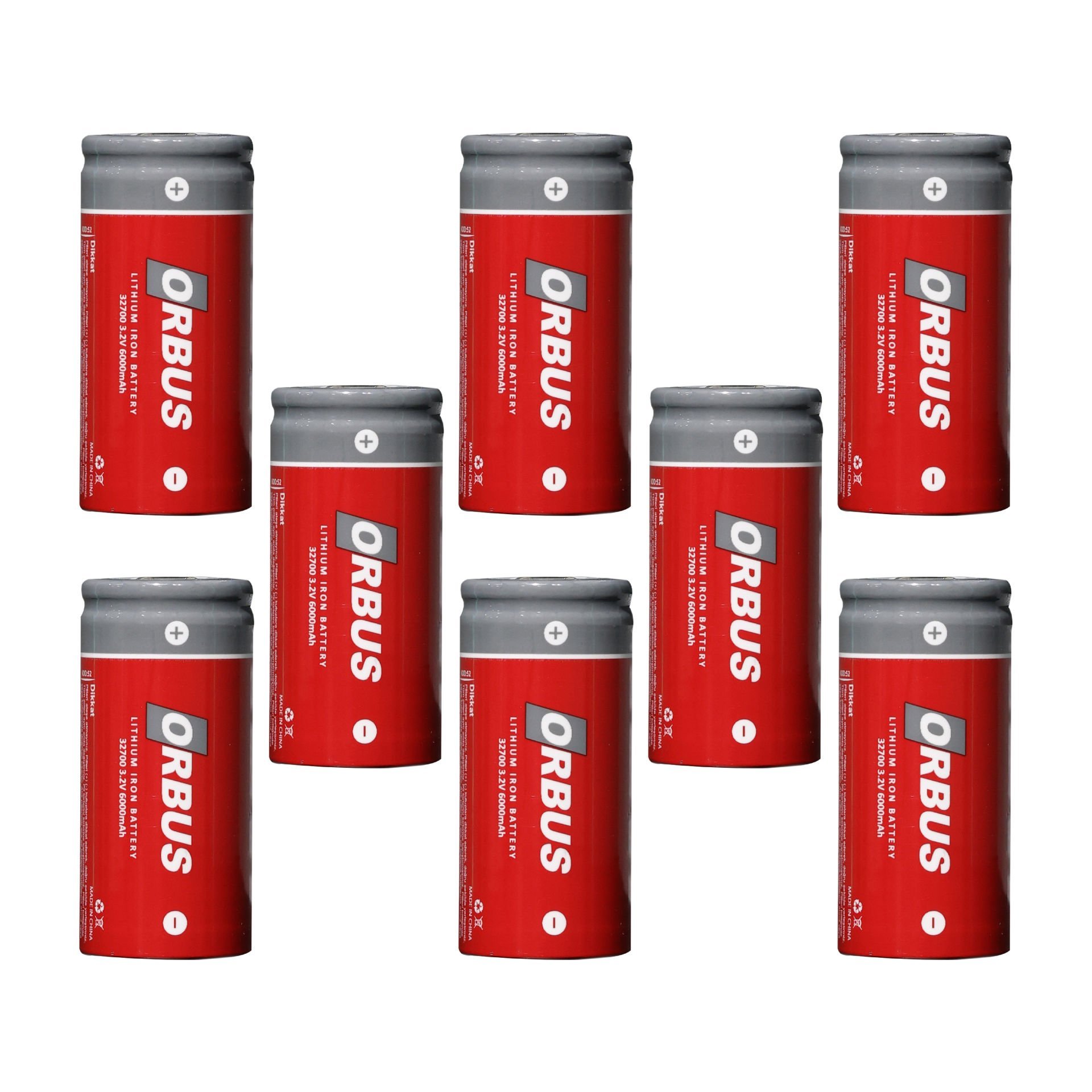 ORBUS 32700 LiFePO4 Şarj Edilebilir Pil - 8 Adet