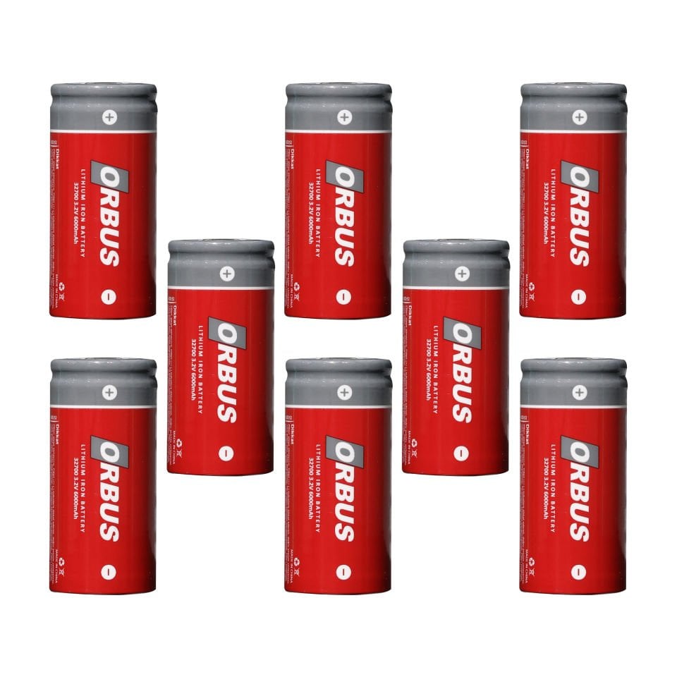 ORBUS 32700 LiFePO4 Şarj Edilebilir Pil - 8 Adet