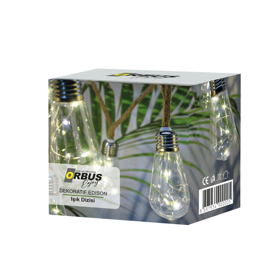 ORBUS Dekoratik Edison Işık Dizisi USB'li 3.35M