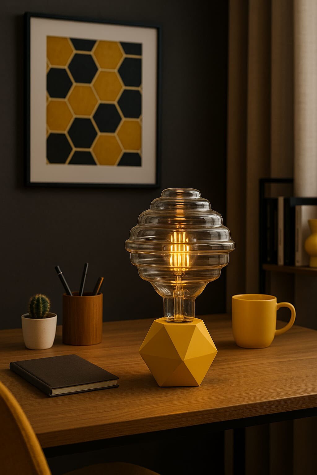 Orbus Unique Serisi S110 Dekoratif Masa Lambası - Sarı Işık, 4W LED Ampul, E27 Duy - Ampul Dahil