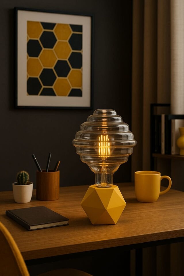 Orbus Unique Serisi S110 Dekoratif Masa Lambası - Sarı Işık, 4W LED Ampul, E27 Duy - Ampul Dahil