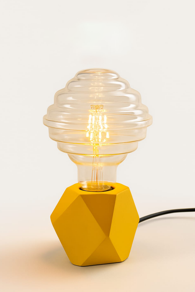 Orbus Unique Serisi S110 Dekoratif Masa Lambası - Sarı Işık, 4W LED Ampul, E27 Duy - Ampul Dahil