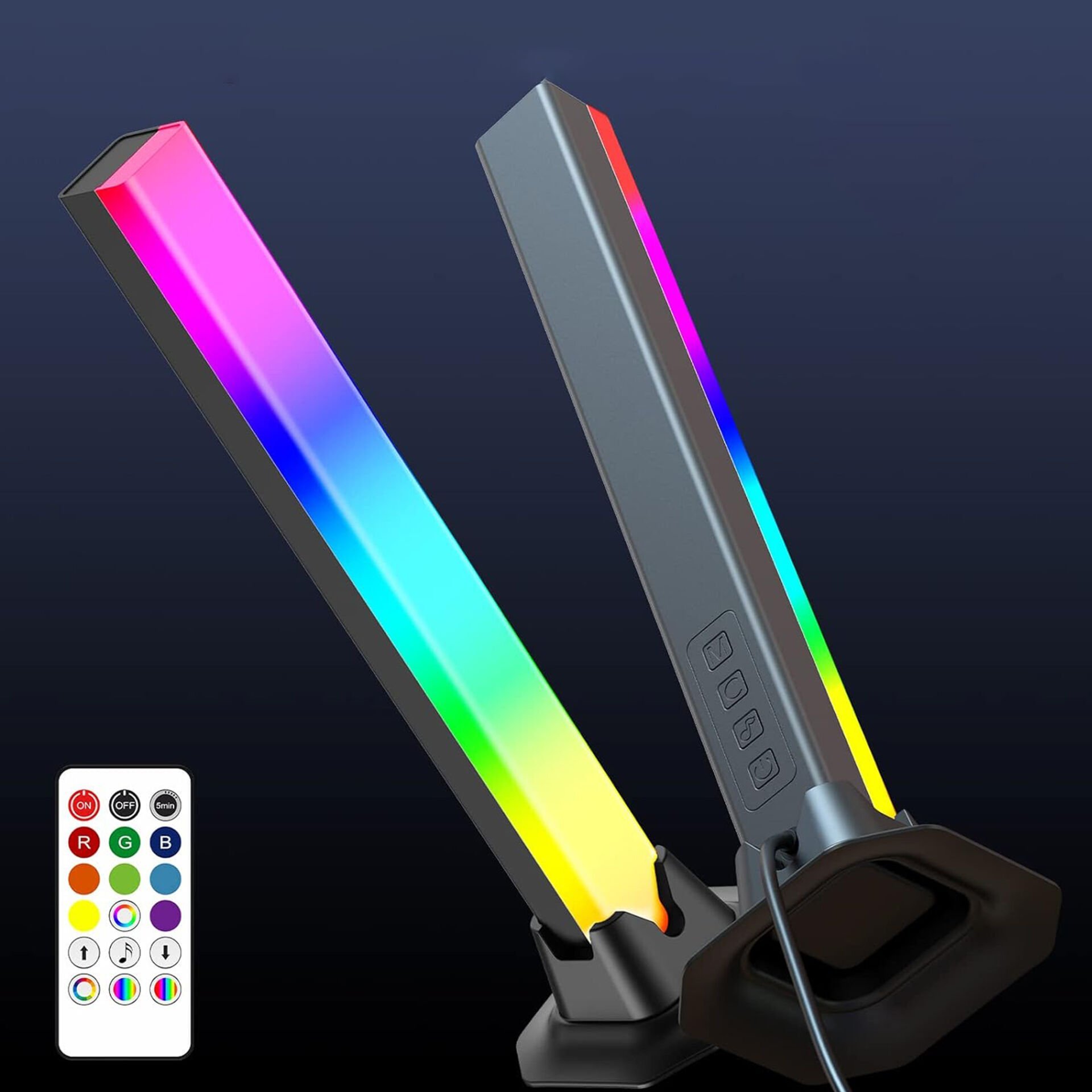 ORBUS RGB LED Işık Çubuğu - Müzik Senkronizasyonlu, Ses Sensörlü, Uzaktan Kumandalı, USB TV ve Oda Aydınlatması