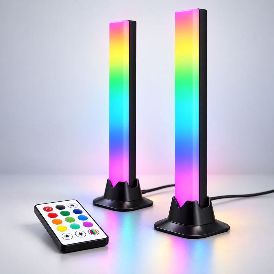 ORBUS RGB LED Işık Çubuğu - Müzik Senkronizasyonlu, Ses Sensörlü, Uzaktan Kumandalı, USB TV ve Oda Aydınlatması
