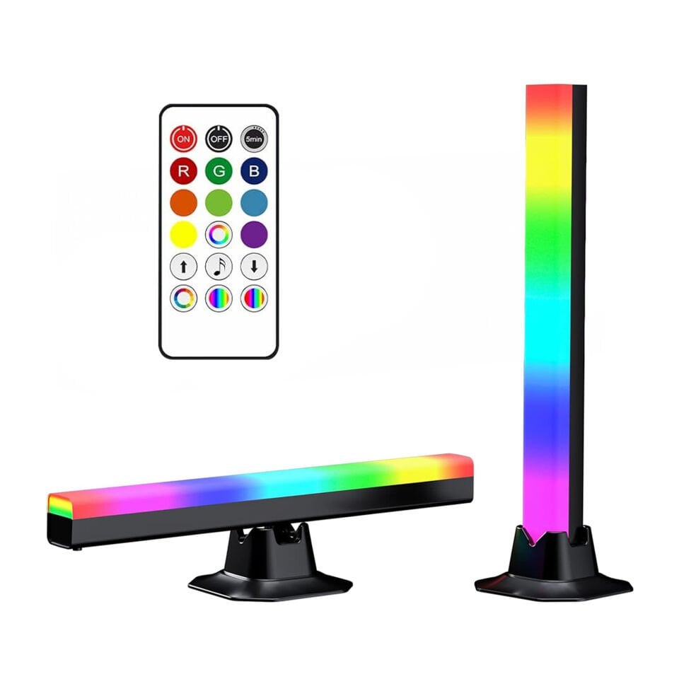 ORBUS RGB LED Işık Çubuğu - Müzik Senkronizasyonlu, Ses Sensörlü, Uzaktan Kumandalı, USB TV ve Oda Aydınlatması
