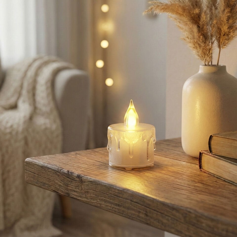 ORBUS LED Mum Işığı – 2’li Paket | 5cm x 3.6cm | Warm White | 2x LR1130 Pilli Dekoratif Mum