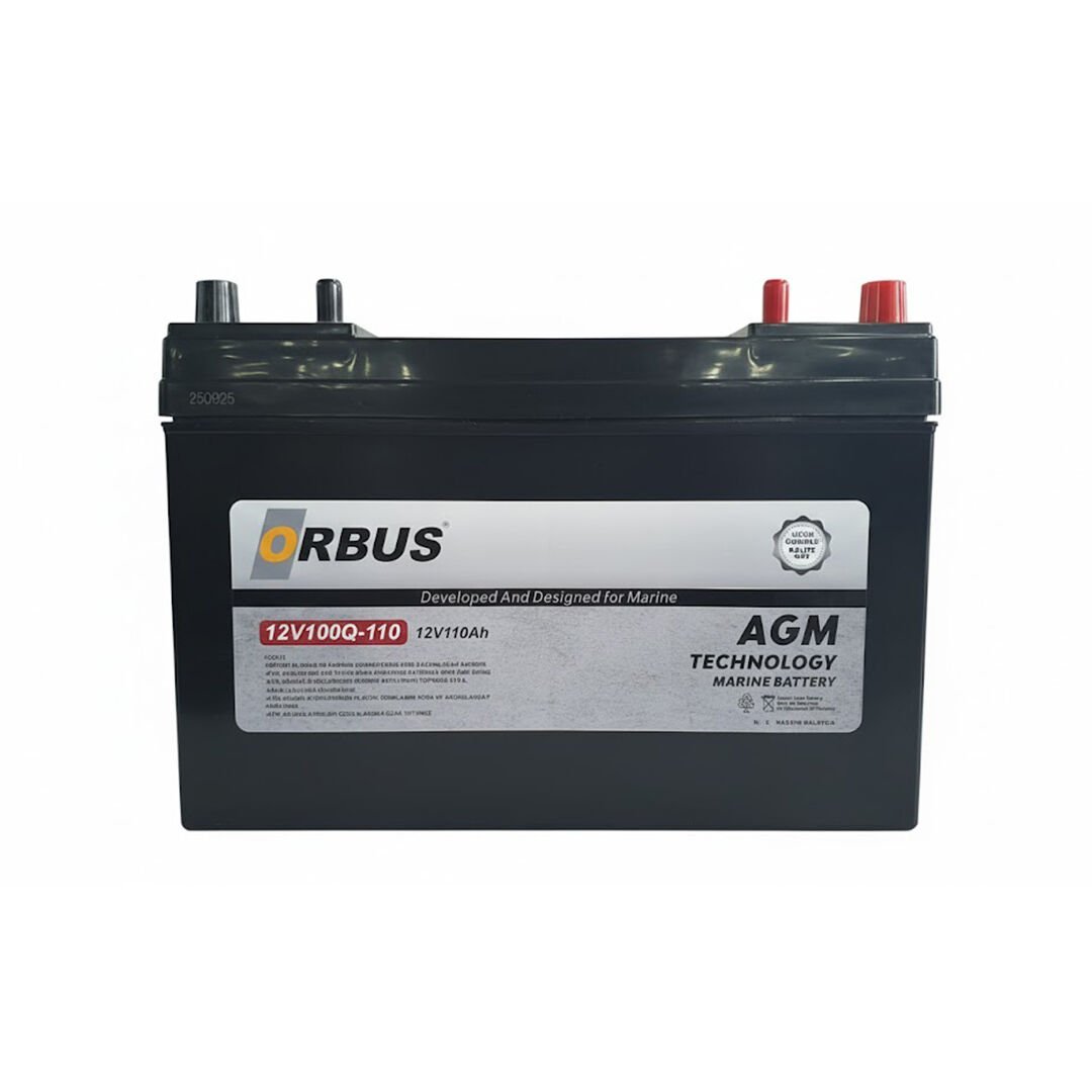 Orbus 12V 110Ah Marin Aküsü – AGM Teknoloji, Derin Döngü Marine Akü