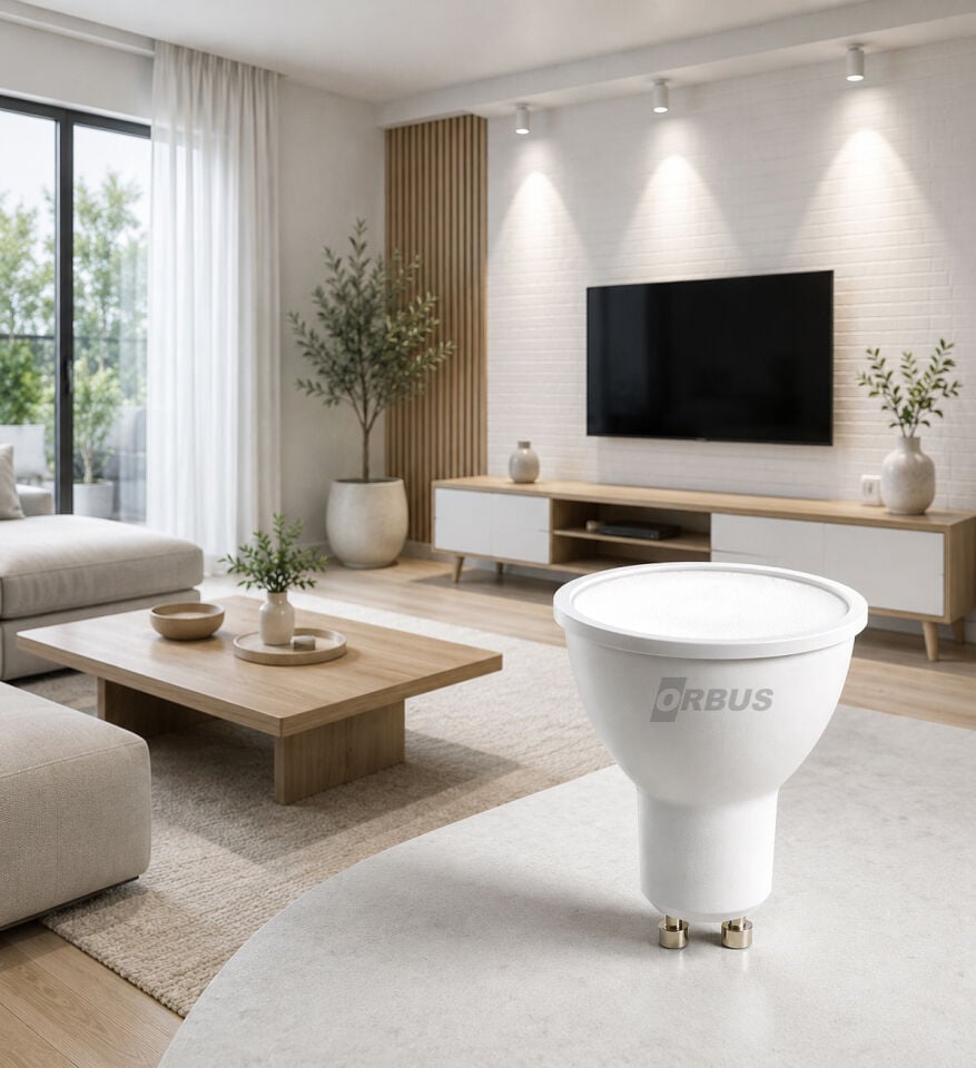 ORBUS GU10 LED Spot Çanak Ampul Beyaz Işık 5W 6500K 320 Lümen 50x57 mm