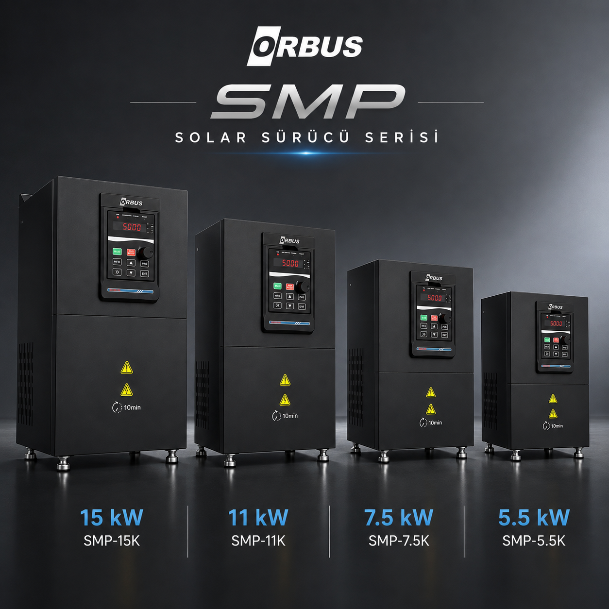 ORBUS SMP Solar Sürücü Serisi | 5.5 kW - 7.5 kW - 11 kW - 15 kW (Seçiniz)