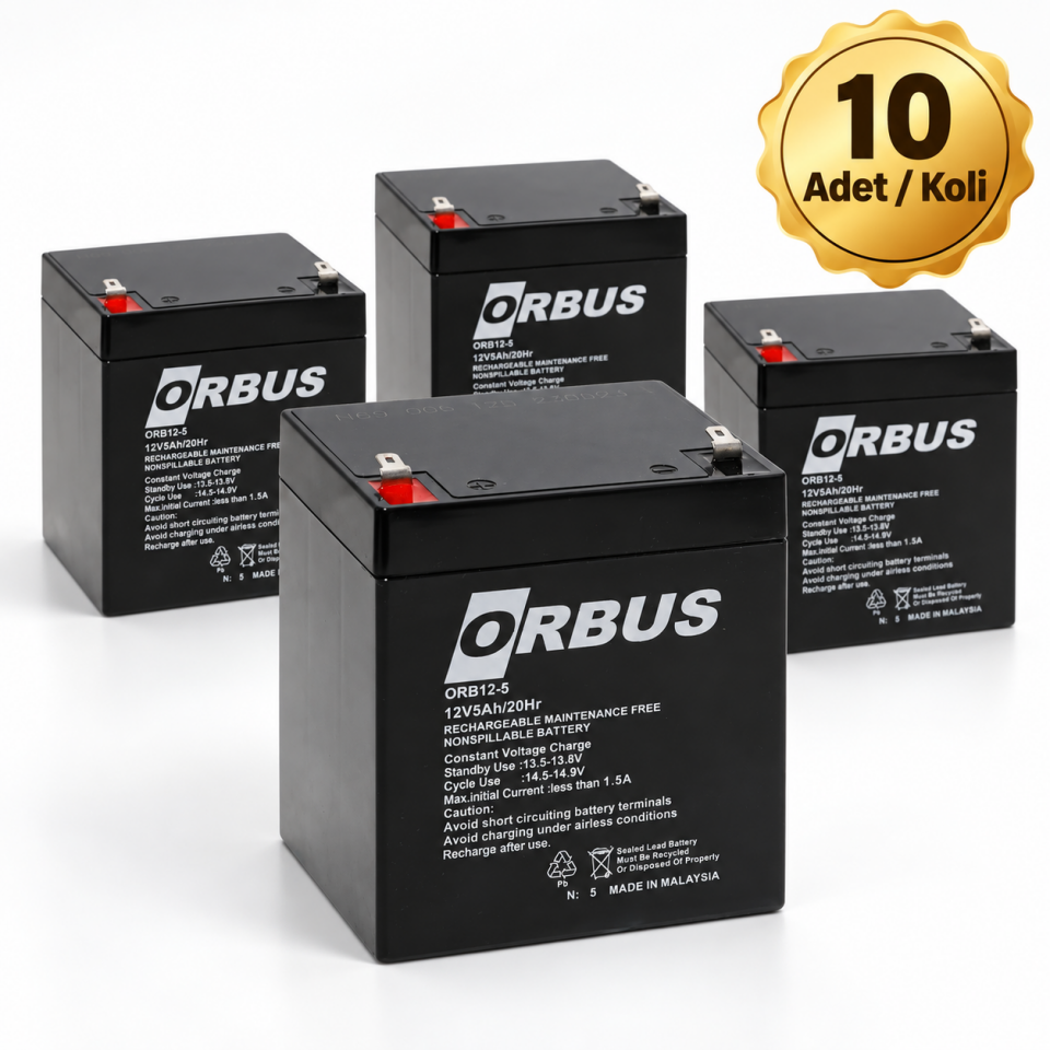 ORBUS / 12V 5 AH Kuru Akü 10 ADET